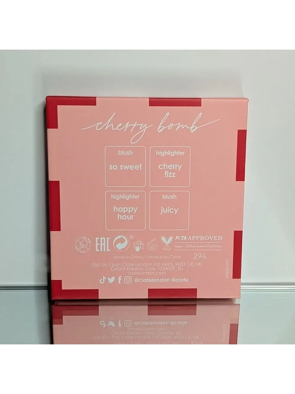 Ciate CHERRY BOMB Blush & Highlighter Palette | NEW | Light Medium | CIATÉ